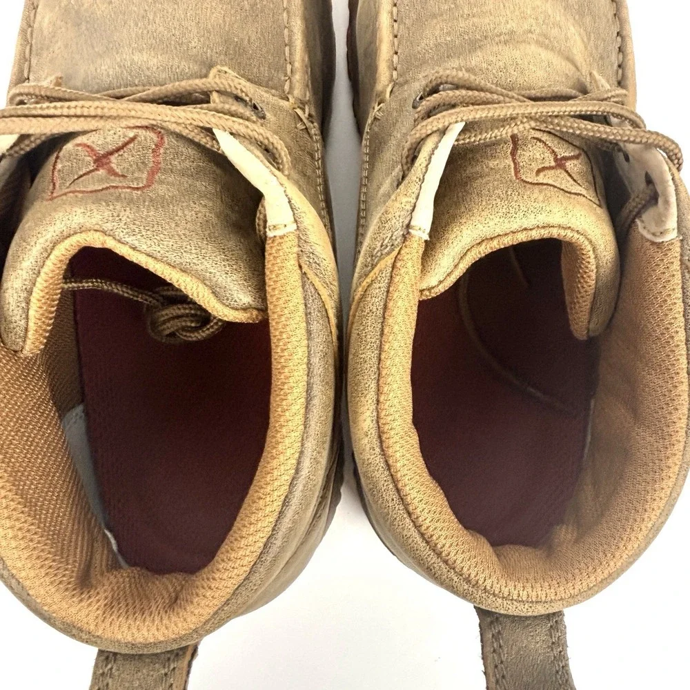 Twisted X MXC0001 Men’s 10W Chukka Driving Moc Leather Shoes Bomber Brown